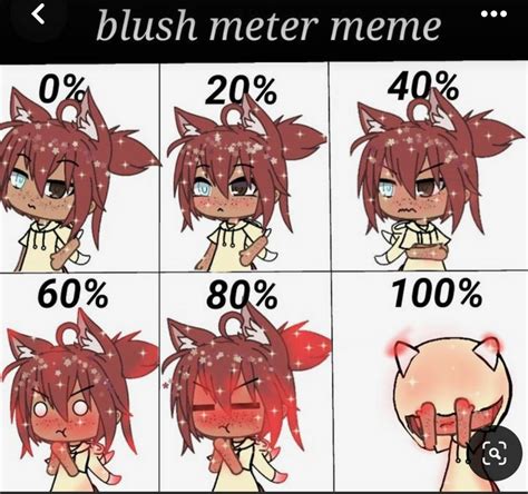 Hoodie Gacha Girl Blush Meter Meme By Jakeplayspvz On Deviantart