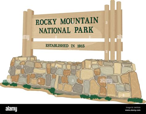 Rocky Mountain National Park Sign Stock Vector Image & Art - Alamy