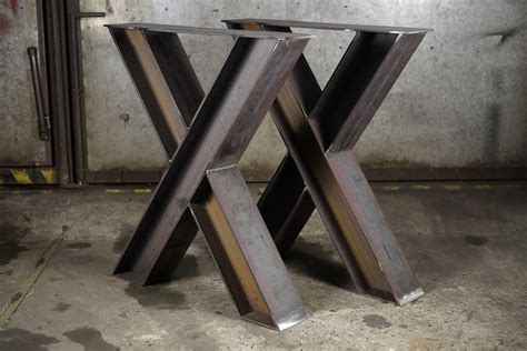 Metal table legs , X shape legs, Steel Bench Legs, Dining Table Legs, Metal legs, Desk legs SET ...