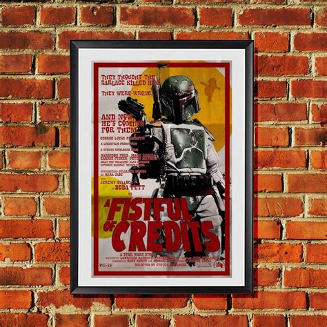 Boba Fett Spaghetti Western Movie Poster Style Original - Etsy