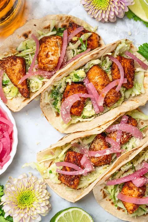 Easy Salmon Tacos With Creamy Slaw Joyful Healthy Eats