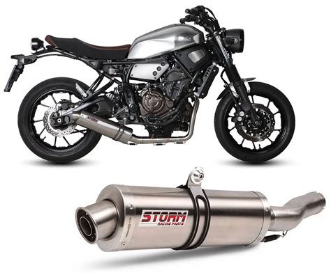 Scarico Completo Storm By Mivv Oval Acciaio Inox Per Yamaha Xsr 700