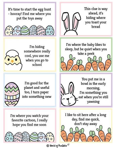 Easter Egg Hunt Ideas Easter Egg Hunt Clues Egg Hunt Clues Easter