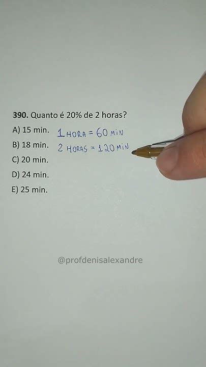 Porcentagem de tempo | Quanto é 24% de 2 horas? - YouTube