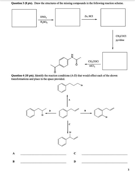 Solved Question Pts Draw The Structures Ofthe Missing Compounds