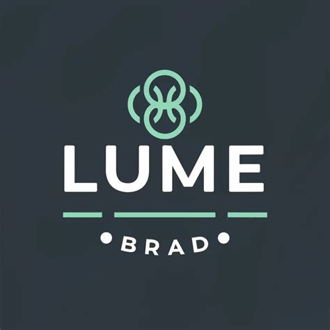 Logo Design For Lume Brand Minimalistic Radiance In Turquoise Sandy