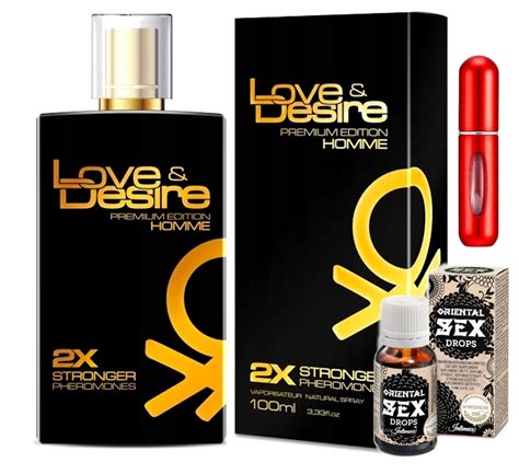 MĘSKIE PERFUMY Z FEROMONAMI LOVE DESIRE 100ml GOLD 11867838287