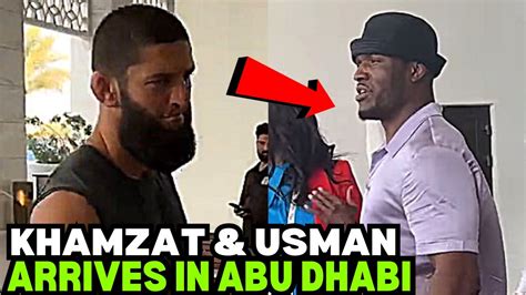 Khamzat Chimaev And Kamaru Usman Arrives In Abu Dhabi For Ufc 294 Youtube