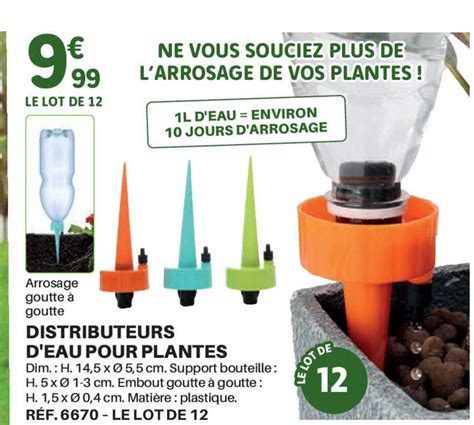 Promo Distributeurs D Eau Pour Plantes Chez Shopix Icatalogue Fr