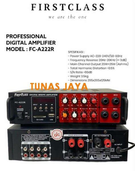 Jual Amplifier Karaoke Firstclass Fca R Ampli Firstclass Fc A R