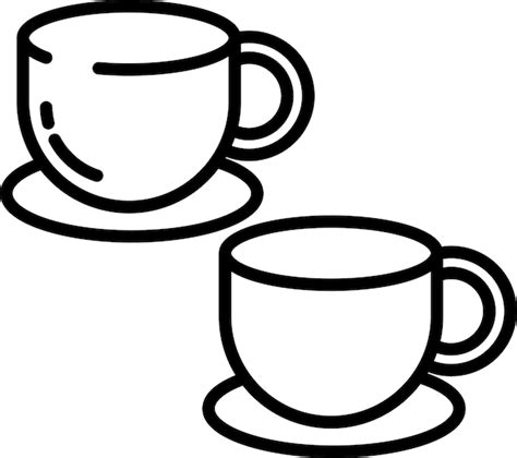 Premium Vector | Cup and outline vector illustration