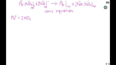 Precipitation Reaction Aqueous Lead Nitrate And Sodium Iodide Youtube