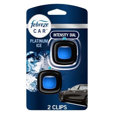 Febreze Car Air Freshener Vent Clip Platinum Ice Scent 0 14 Fl Oz