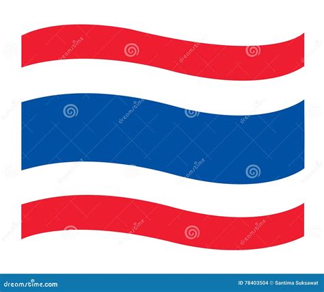 Thai Flag Icon Thailand Flag Vector Stock Vector Illustration Of