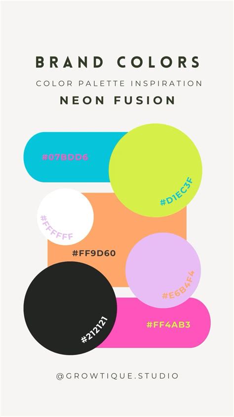 Color palette | inspiration | graphic design | brand design | Canva | neon fusion in 2024 ...