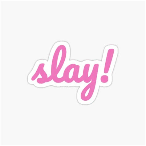 Bubble Cursive Slay Lettering Sticker For Sale By Ellapevn Redbubble