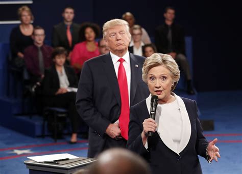 Hillary Clinton: My skin crawled as 'creep' Trump hovered on debate ...