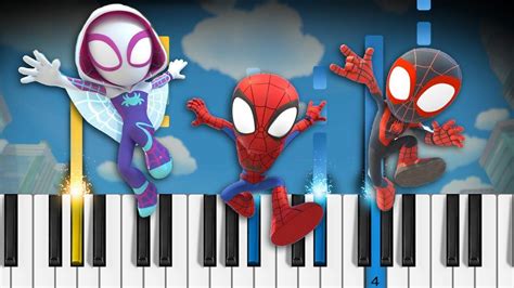 Marvel's Spidey and His Amazing Friends - Theme Song - Piano Tutorial ...