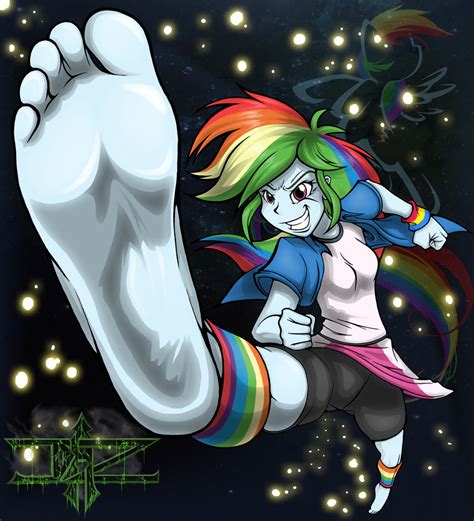 302184 Safe Artistdazidentevil Rainbow Dash Equestria Girls