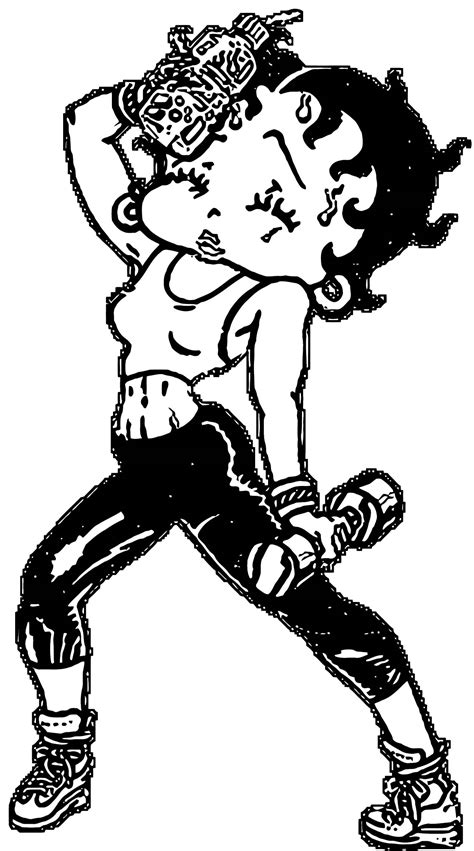 Betty Boop Cheerleading Coloring Page Coloring Pages