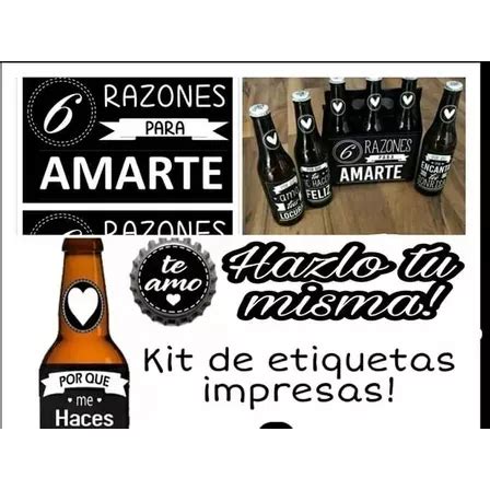 Etiquetas De Cerveza San Valentin Febrero Imprimible Mercado Libre