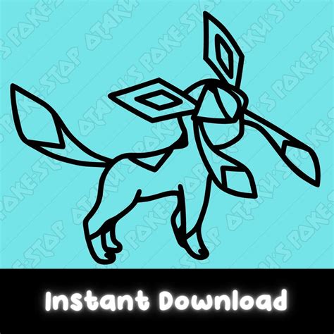 Pokémon Svg Glaceon Svg File Svg Outline Cricut Etsy Ireland