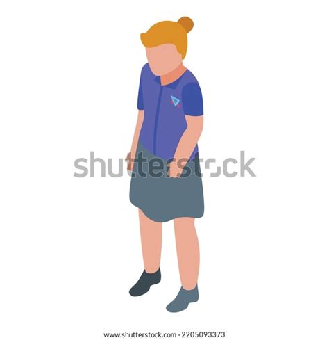 Blue Shirt School Uniform Icon Isometric Stock Vector (Royalty Free ...