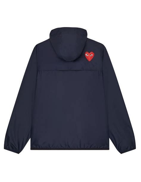 Navy Claude full zip k way COMME DES GARÇONS PLAY X KWAY unisex SS22