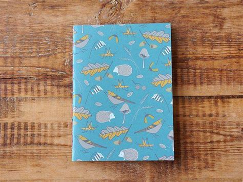 Autumn A5 Grid Paper Sketchbook Notebook Screen Printed Etsy Grid