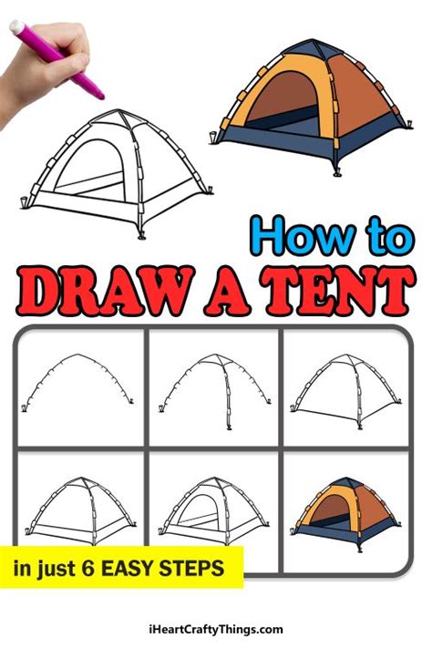 Tent Drawing How To Draw A Tent Step By Step