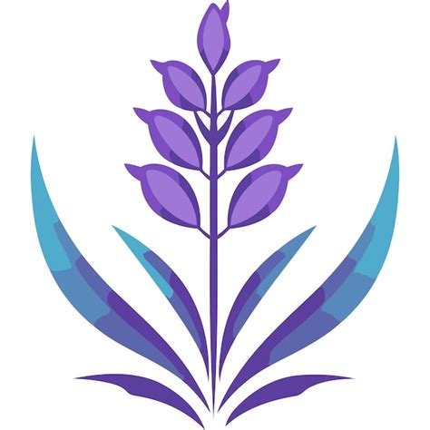 A Stylized Purple Flower With Delicate Leaves Perfect For Branding