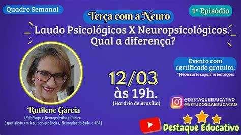 Ter A A Neuro Laudo Psicol Gicos X Neuropsicol Gicos Qual A