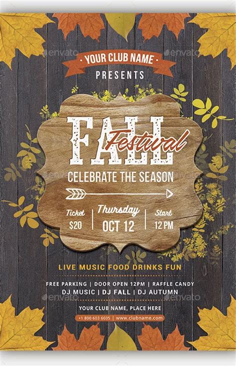 30 Premium And Free Fall Festival And Party Flyer Designs In Psd 2018 Free Psd Templates