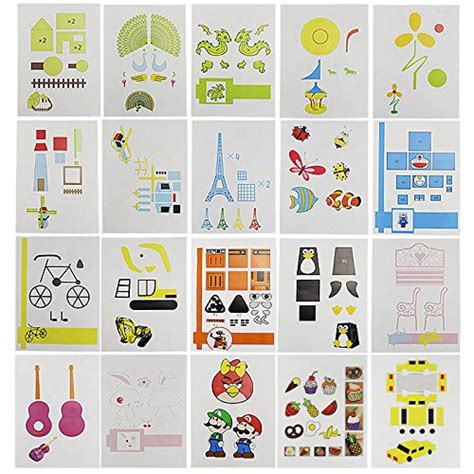 Zttxl 3d Pen Mat 20 Sheets Printer Drawing Molds Paper Stencils For 3d Printing Pen 40 Patterns