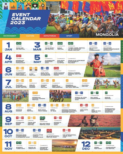 “Welcome to Mongolia-Event 2023” Calendar - Embassy of Mongolia