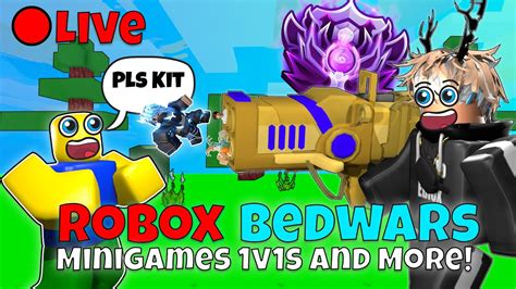 🔴 Roblox Bedwars Customs Live Playing W Viewers Free Kits The 24 36