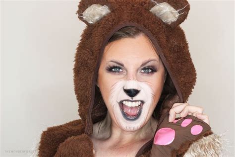 Cute Bear Makeup Tutorial for Halloween | Bear makeup, Halloween eye ...