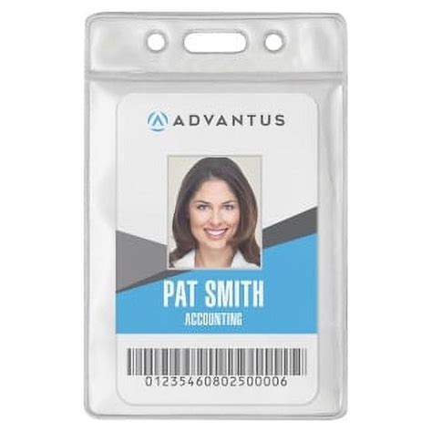 Advantus Vinyl Id Badge Holders Support 250 X 350 Media Vertical