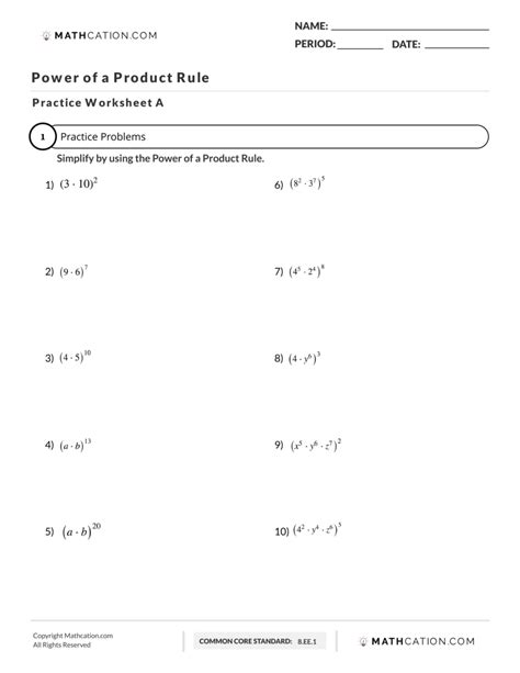 Power Of A Product Rule For Exponents A Few Quick Tips Mathcation