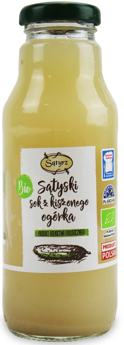 SĄTYSKI SOK Z KISZONEGO OGÓRKA BIO 300 ml SĄTYRZ SĄTYRZ Sklep