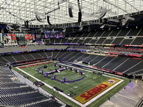 Chiefs logos take over rival Raiders’ stadium for Super Bowl