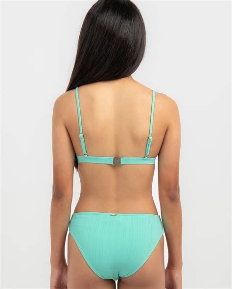 Shop Topanga Girls Priya Triangle Bikini Set In Mint Fast Shipping