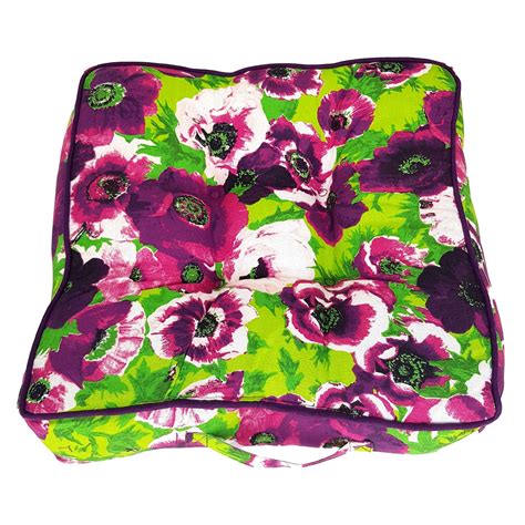 Jess Purple Floral Garden cushion By Ragged Rose