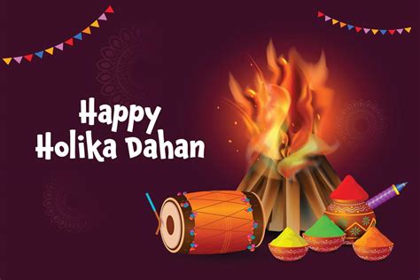 Vector Illustration Of Happy Holika Dahan Festival 20208223 Vector Art