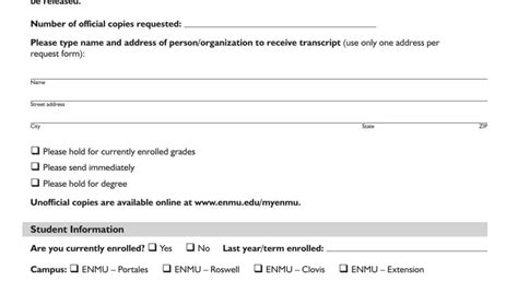 Enmu Transcript Request Form ≡ Fill Out Printable Pdf Forms Online