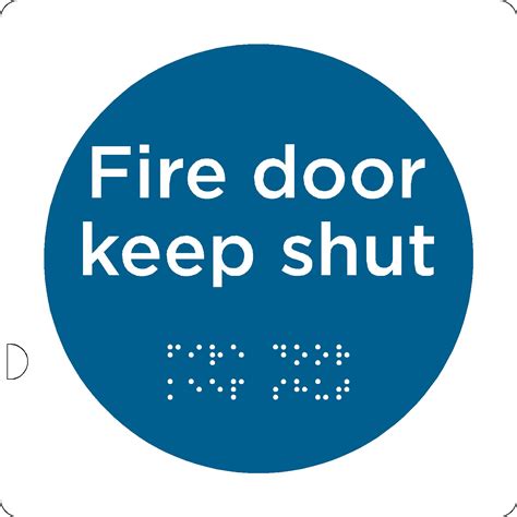 Fire Door Keep Shut Sign Braille Signs