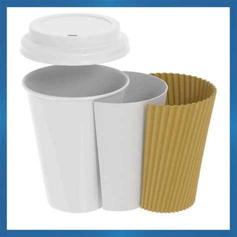 Disposable Coffee Cups Paper Kraft Ripple Cups Lids Hot Drinks Triple