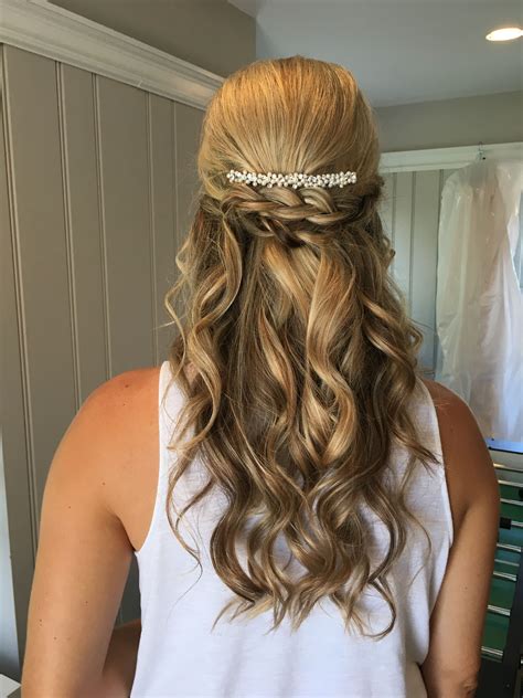 Half Up Braided With Curls Bridal Hair Done By Shannon At Wildflower Salon Shop In Toledo