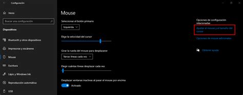 Configuración del ratón en Windows 10 RatonesPC