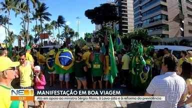 NE1 Protesto em apoio a Sérgio Moro reúne manifestantes na Zona Sul